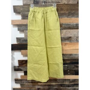 NotPerfectLinen new Wels in pistachio mist linen oversized boho pants size S